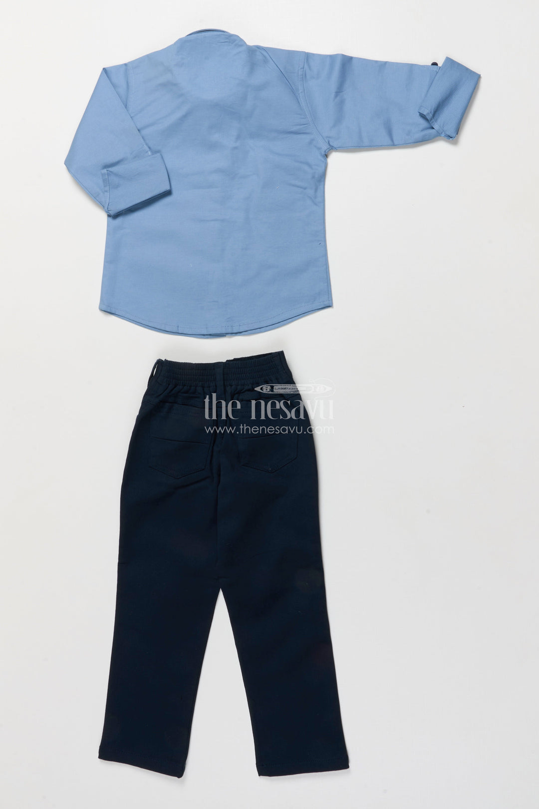 The Nesavu Boys Casual Set Boys Casual Kurta Set for Festive School Events and Gatherings Nesavu Nesavu boys cotton kurta set embroidery school ethnic day casual festivities