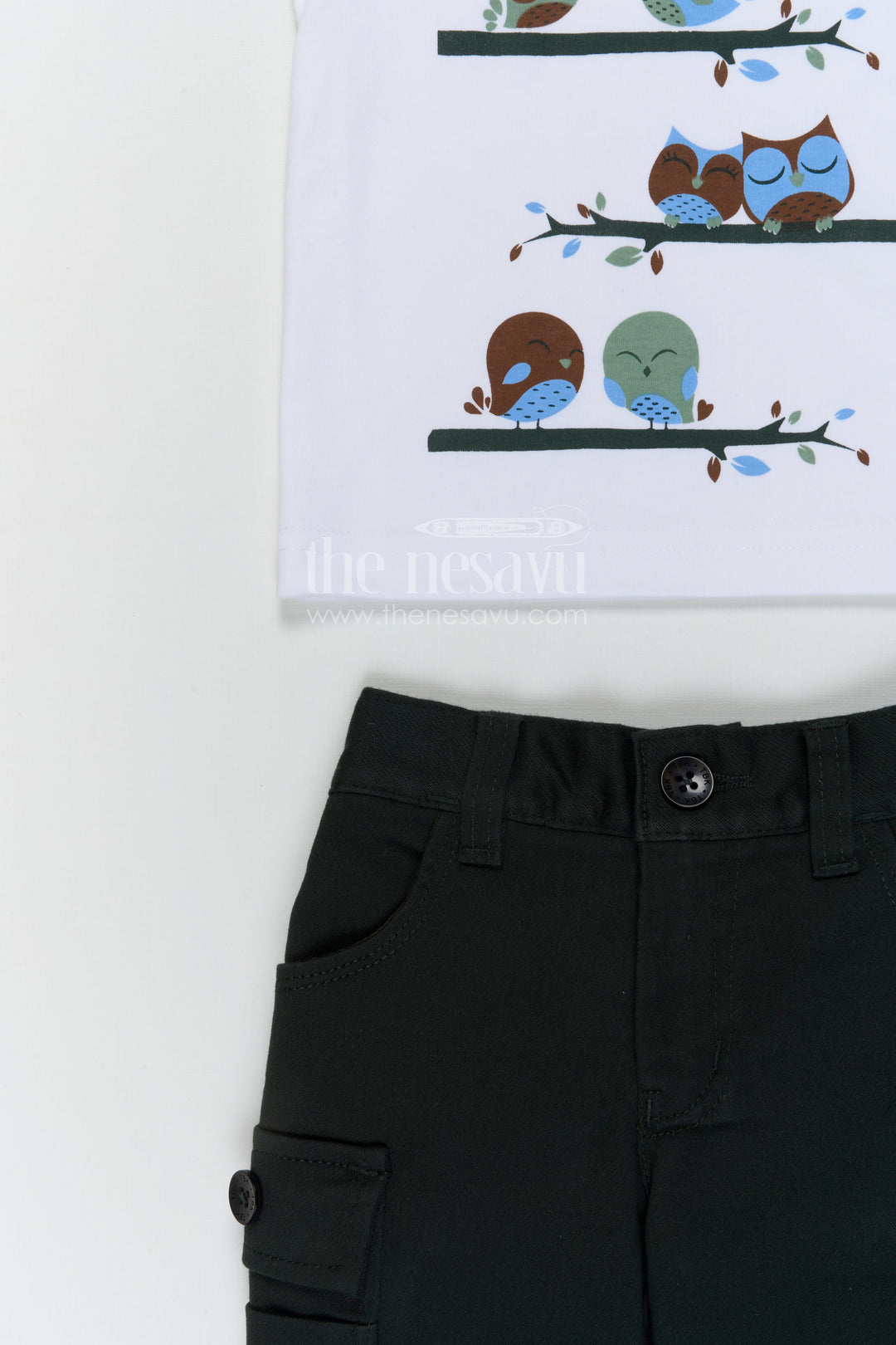 The Nesavu Boys Casual Set Boys Casual Outfit Set for Summer Outings and Everyday Comfort Nesavu Nesavu boys cotton casual set with digital print shirt for summer outings and everyday wear