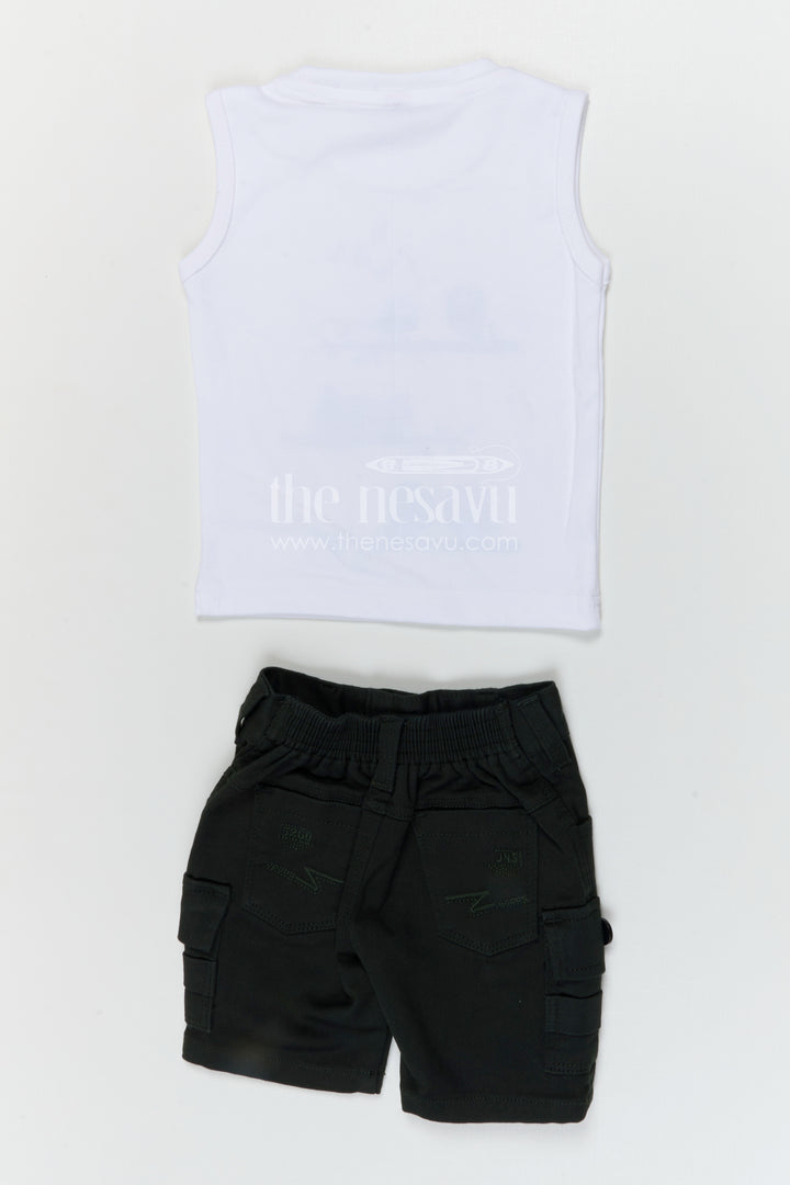 The Nesavu Boys Casual Set Boys Casual Outfit Set for Summer Outings and Everyday Comfort Nesavu Nesavu boys cotton casual set with digital print shirt for summer outings and everyday wear