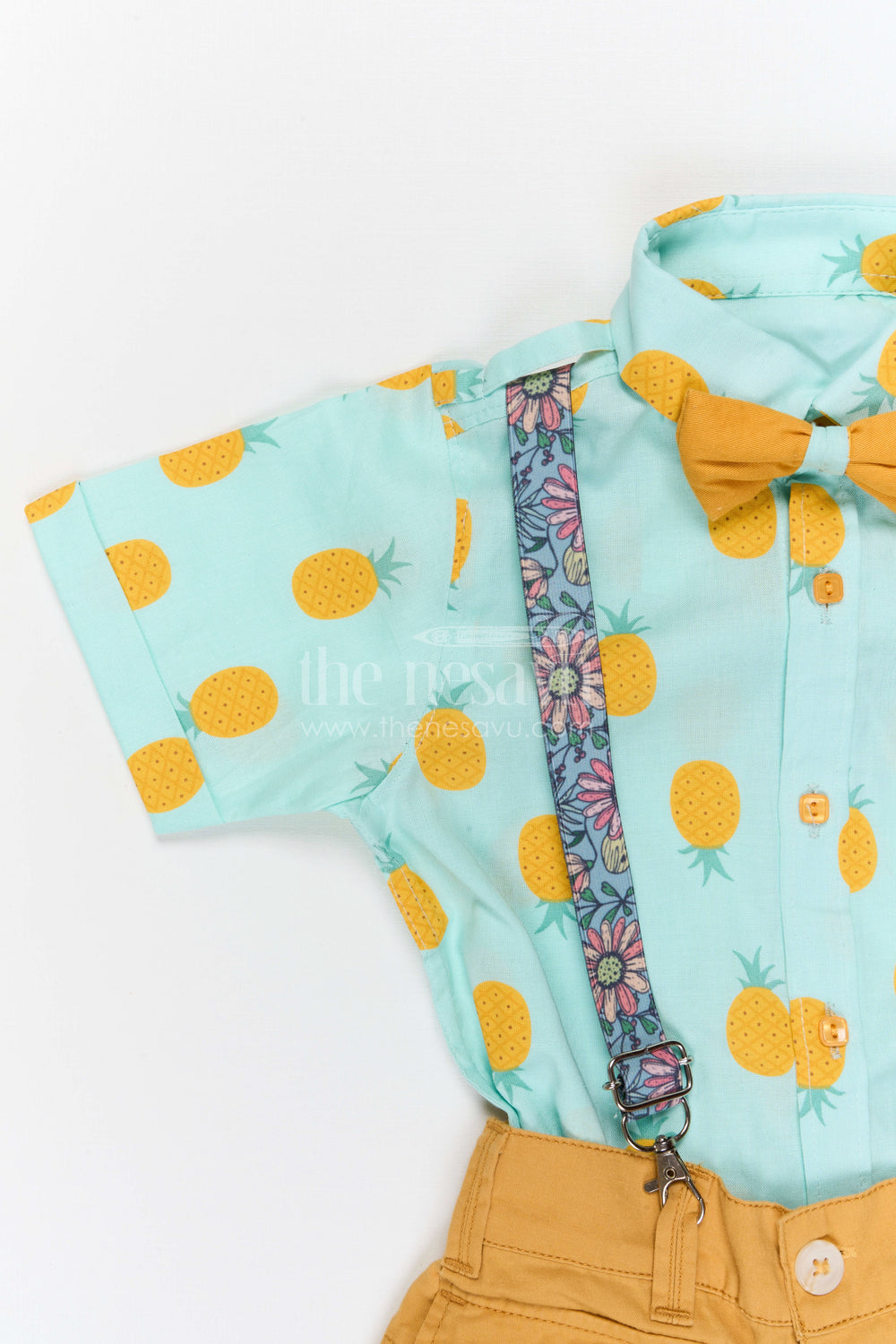 The Nesavu Boys Casual Set Boys Casual Shirt and Shorts Set for Birthday Parties and Outings Nesavu Nesavu boys cotton digital print shirt and shorts set for birthday parties outings and celebrations