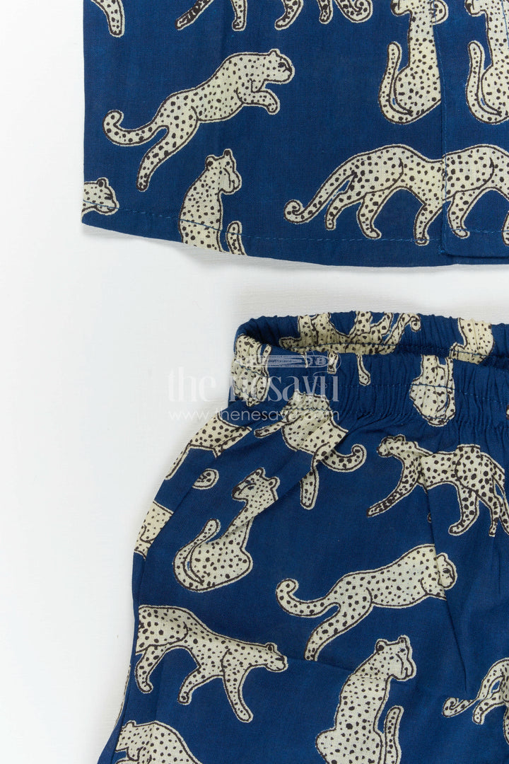 The Nesavu Boys Casual Set Boys Co Ord Set for Travel and Summer Vacation Wear Nesavu Nesavu Boys Cotton Co Ord Set For Travel And Vacation With Digital Print Shirt And Shorts Outfit