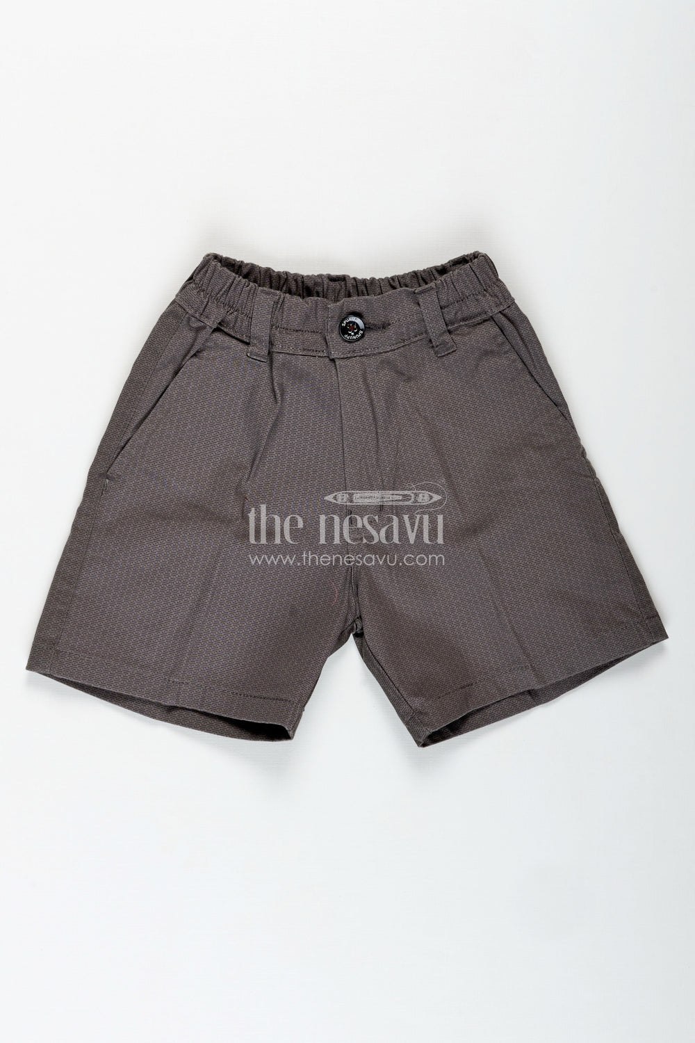 The Nesavu Boys Shorts Boys Comfortable Blue Bike Shorts in Cotton Blend with Elastic Waist and Smart Side Pockets Nesavu 24 (5Y) / Gray BWS064B-24 Nesavu Boys Cotton Blend Blue Bike Shorts Elastic Waist Functional Fit Active Days