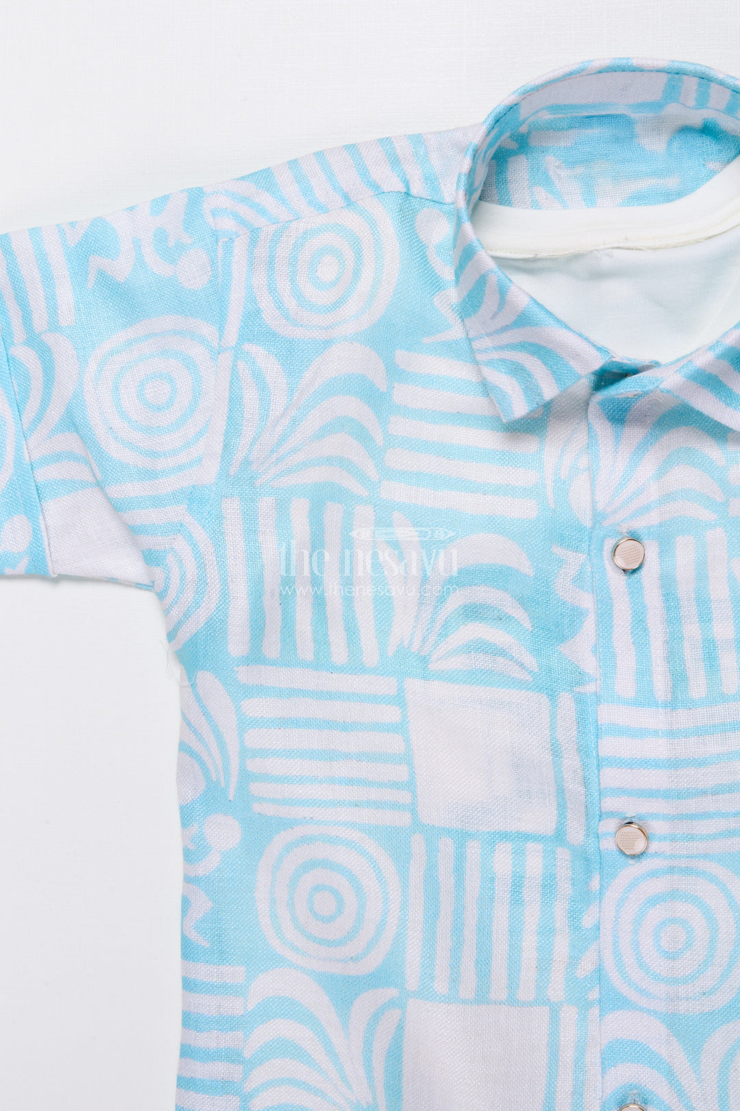 The Nesavu Boys Casual Set Boys Cotton 3-Piece Casual Set with Printed Tee and Open Shirt Nesavu Nesavu boys 3-piece cotton casual set printed tee shirt perfect outfit summer outings play