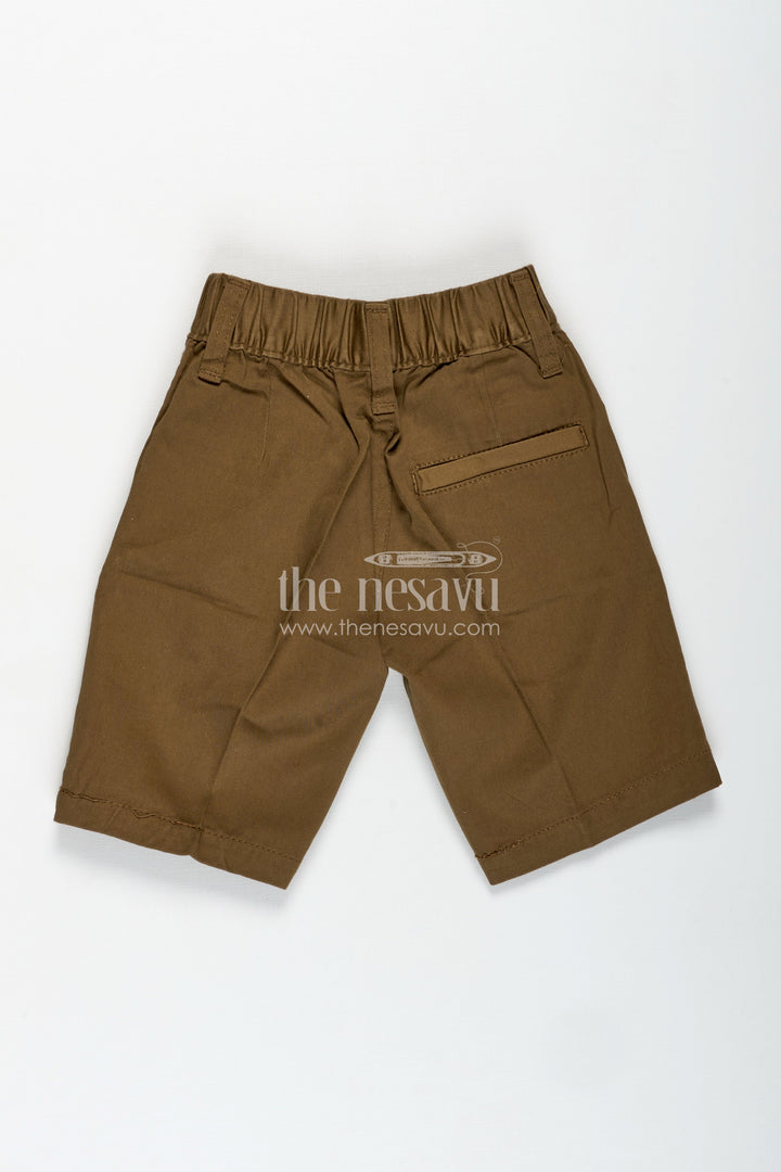 The Nesavu Boys Shorts Boys Cotton Blend Tropical Shorts with Relaxed Fit and Smart Waistband for All Day Comfort Nesavu Nesavu Boys Cotton Blend Tropical Shorts Elastic Waist Casual Fit Everyday Wear