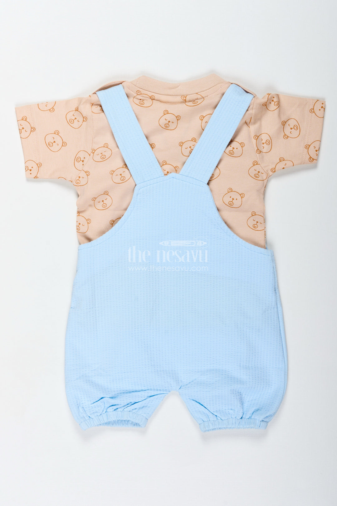 The Nesavu Boys Casual Set Boys Cotton Blue Casuals Dress with Animal Digital Print and Soft Straps for All Day Comfort Nesavu Nesavu Boys Cotton Blue Casuals Dress Animal Digital Print Comfortable Soft Straps