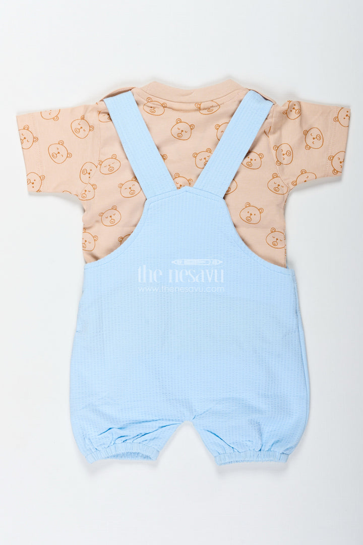 The Nesavu Boys Casual Set Boys Cotton Blue Casuals Dress with Animal Digital Print and Soft Straps for All Day Comfort Nesavu Nesavu Boys Cotton Blue Casuals Dress Animal Digital Print Comfortable Soft Straps