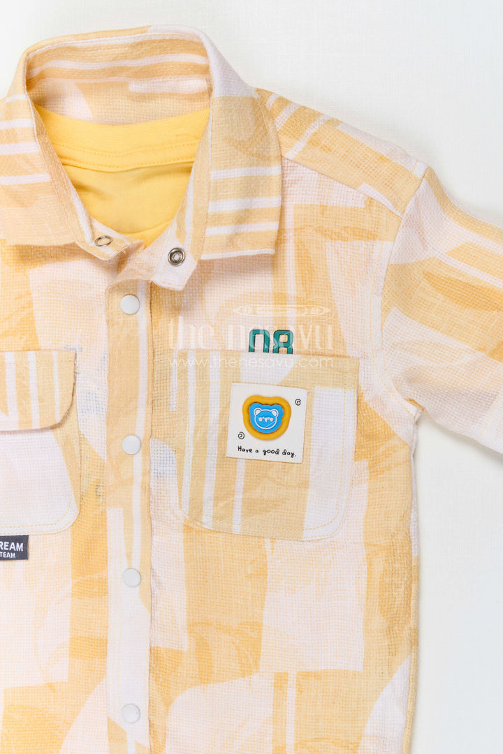 The Nesavu Boys Casual Set Boys Cotton Casual Outfit for Outings and Summer Wear Nesavu Nesavu boys cotton casual outfit for outings with breathable fabric and comfortable shorts summer kids wear