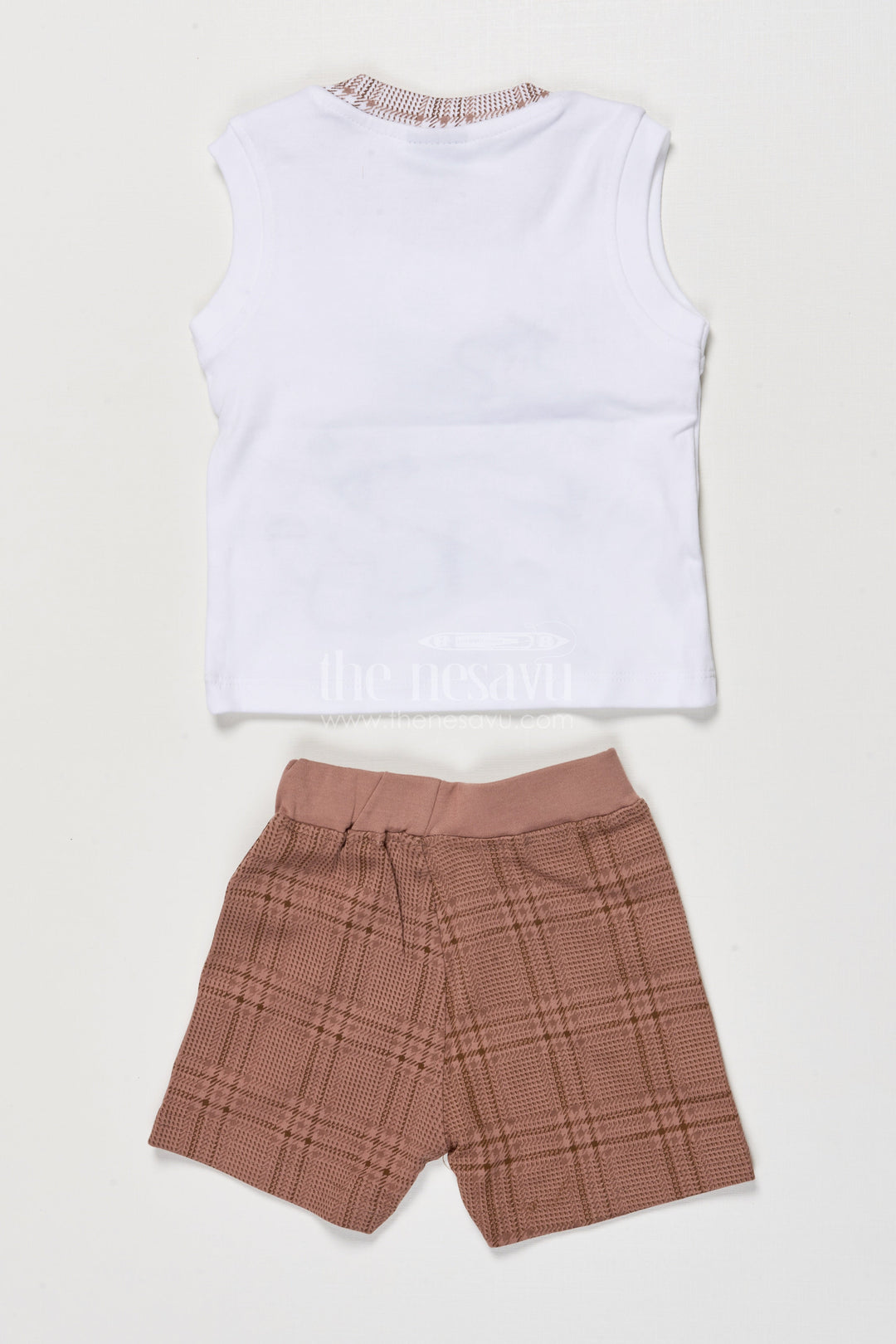 The Nesavu Boys Casual Set Boys Cotton Casual Outfit Set for Playdates and Everyday Use Nesavu Nesavu boys cotton casual top shorts outfit playdates everyday toddler wear