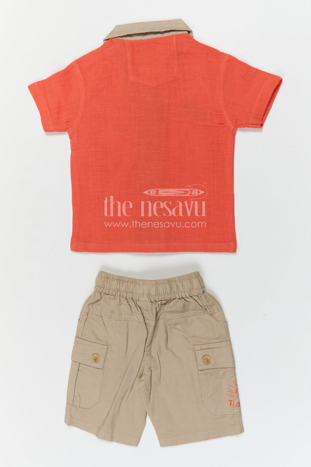 The Nesavu Boys Casual Set Boys Cotton Casual Set for Daily Wear and Summer Outings Nesavu Nesavu boys cotton casual set for daily wear with breathable fabric and comfortable shorts summer outfit