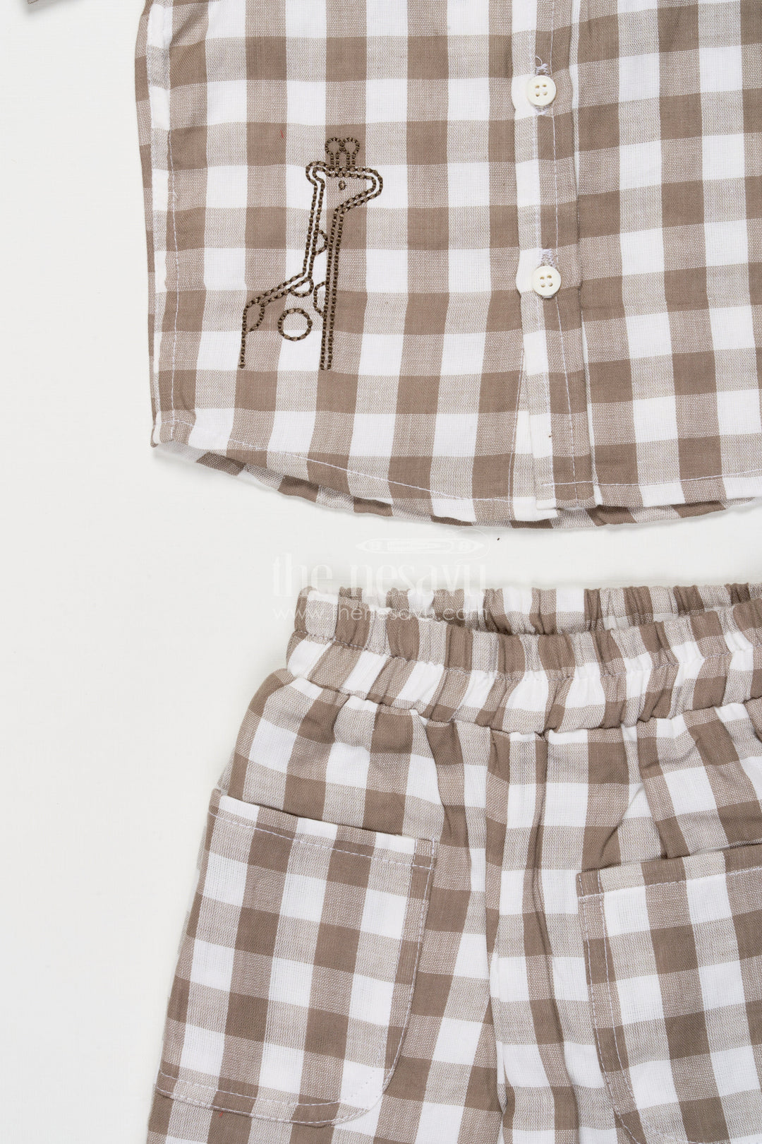 The Nesavu Boys Casual Set Boys Cotton Casual Set for Everyday Wear and Playtime Nesavu Nesavu boys cotton shirt and shorts set for everyday comfort and casual outings