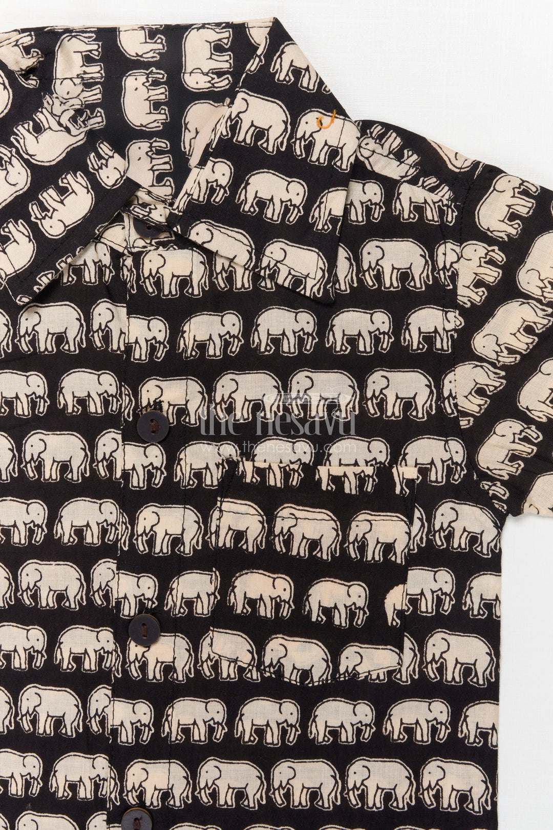 The Nesavu Boys Casual Set Boys Cotton Casual Set with Elephant Print for Playful Comfort Nesavu Nesavu toddler boys cotton casual outfit with elephant digital print – fun and breathable daily wear