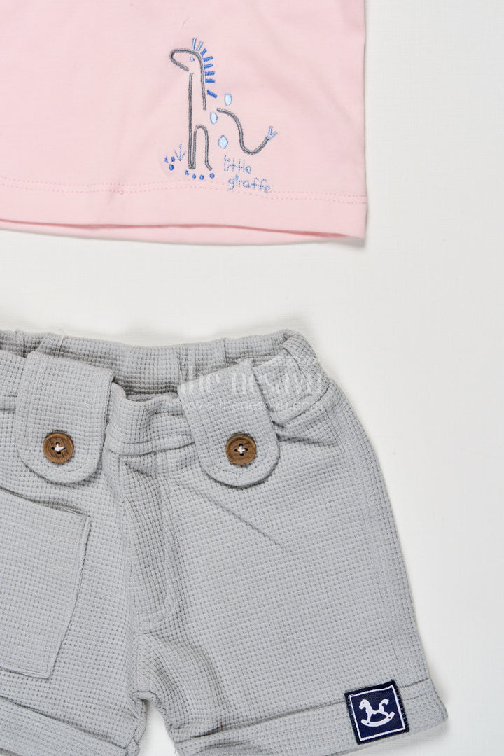 The Nesavu Boys Casual Set Boys Cotton Casual Set with Embroidery for Summer Outings and Play Nesavu Nesavu boys cotton casual set embroidery summer playdates everyday comfort