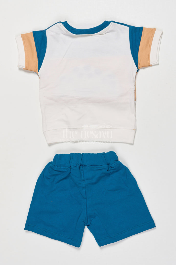 The Nesavu Boys Casual Set Boys Cotton Casual Wear Set for Playdates and Summer Fun Nesavu Nesavu boys printed cotton t-shirt shorts outfit summer outings playful comfort
