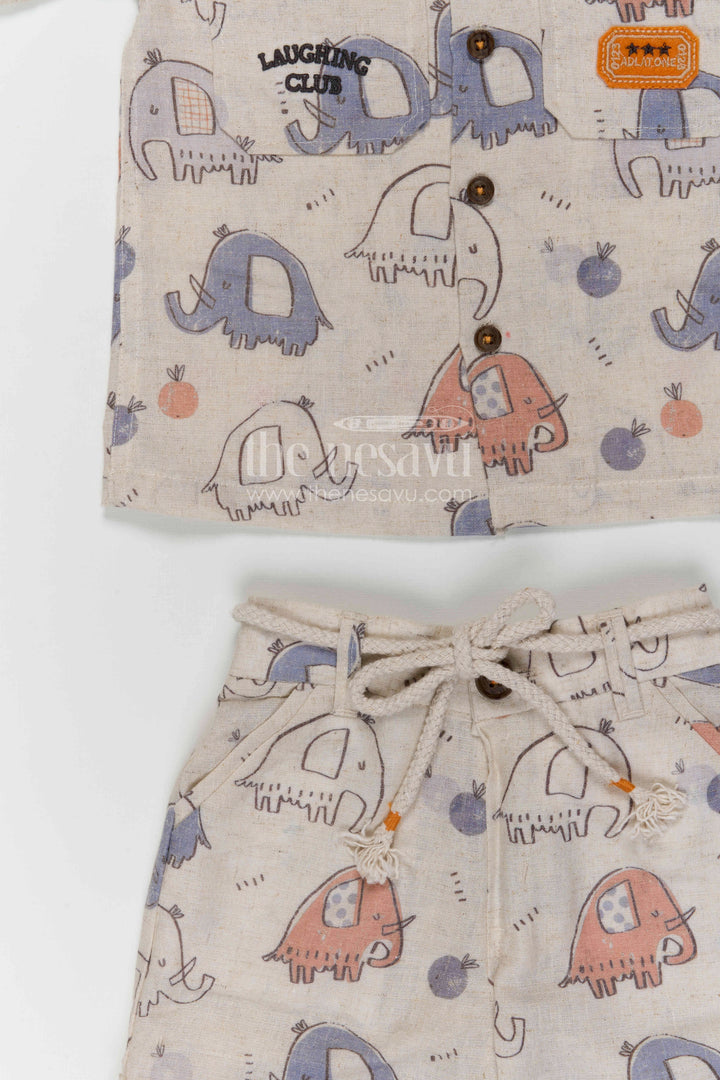 The Nesavu Boys Casual Set Boys Cotton Co Ord Set for Playtime and Daily Wear Nesavu Nesavu boys cotton co ord set for playtime and daily wear with fun printed design and breathable comfort