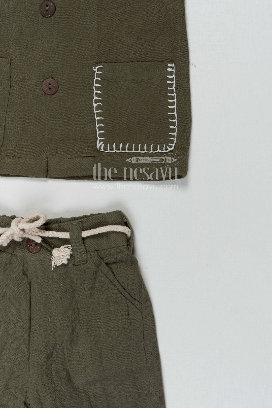 The Nesavu Boys Casual Set Boys Cotton Co Ord Set for Summer Outings and Everyday Wear Nesavu Nesavu boys cotton co ord set for summer outings and daily wear with breathable muslin fabric comfort fit