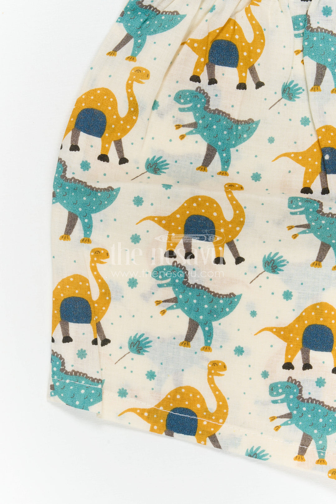 The Nesavu Boys Casual Set Boys Cotton Co Ord Set for Vacation and Summer Styling Nesavu Nesavu Boys Cotton Co Ord Set For Vacation With Dinosaur Print Shirt And Shorts Summer Outfit