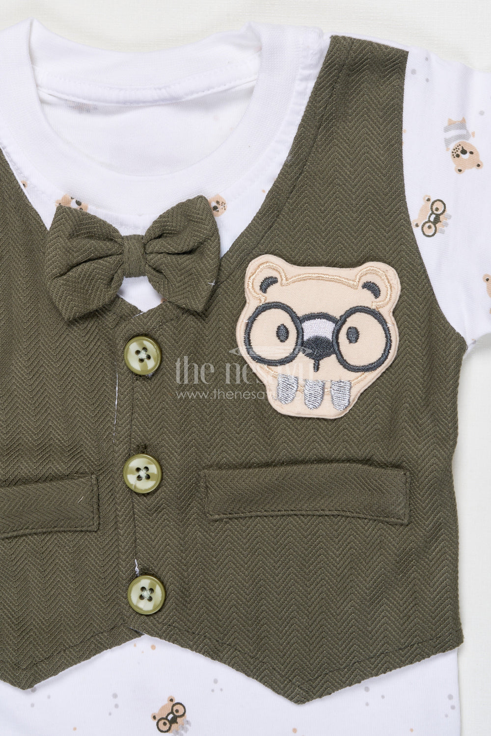 The Nesavu Boys Casual Set Boys Cotton Collared Set for Festive Casuals and Outings Nesavu Nesavu toddler boy cotton collared shirt shorts set festive gatherings smart casual wear