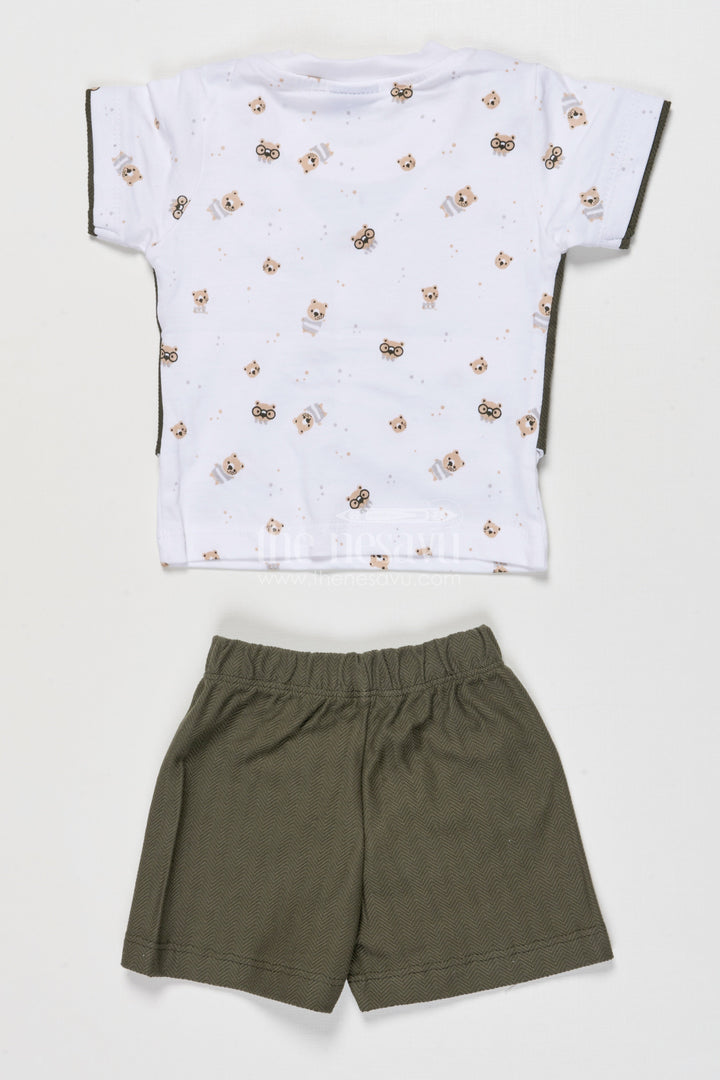 The Nesavu Boys Casual Set Boys Cotton Collared Set for Festive Casuals and Outings Nesavu Nesavu toddler boy cotton collared shirt shorts set festive gatherings smart casual wear