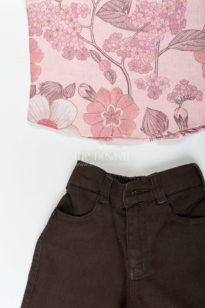 The Nesavu Boys Casual Set Boys cotton floral shirt and shorts set for casual wear Nesavu Nesavu boys cotton floral shirt shorts set casual summer days park play