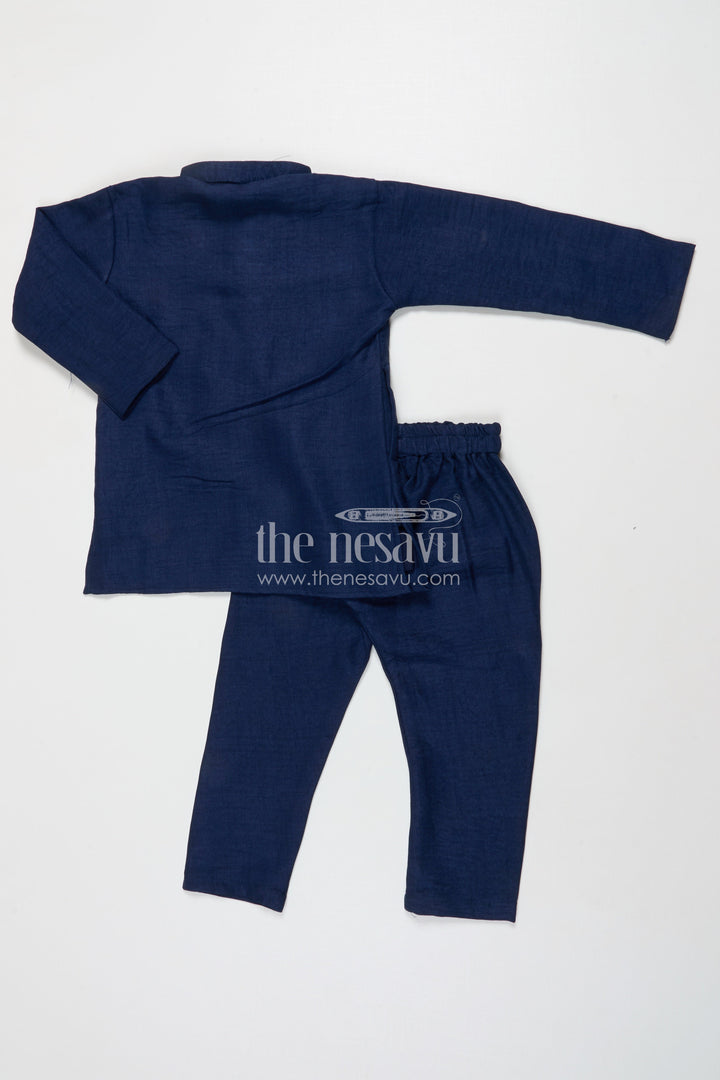 The Nesavu Boys Jacket Sets Boys Cotton Jacket Set for Festive Functions and Wedding Receptions Nesavu Nesavu boys cotton jacket kurta set for festive functions and traditional ceremonies