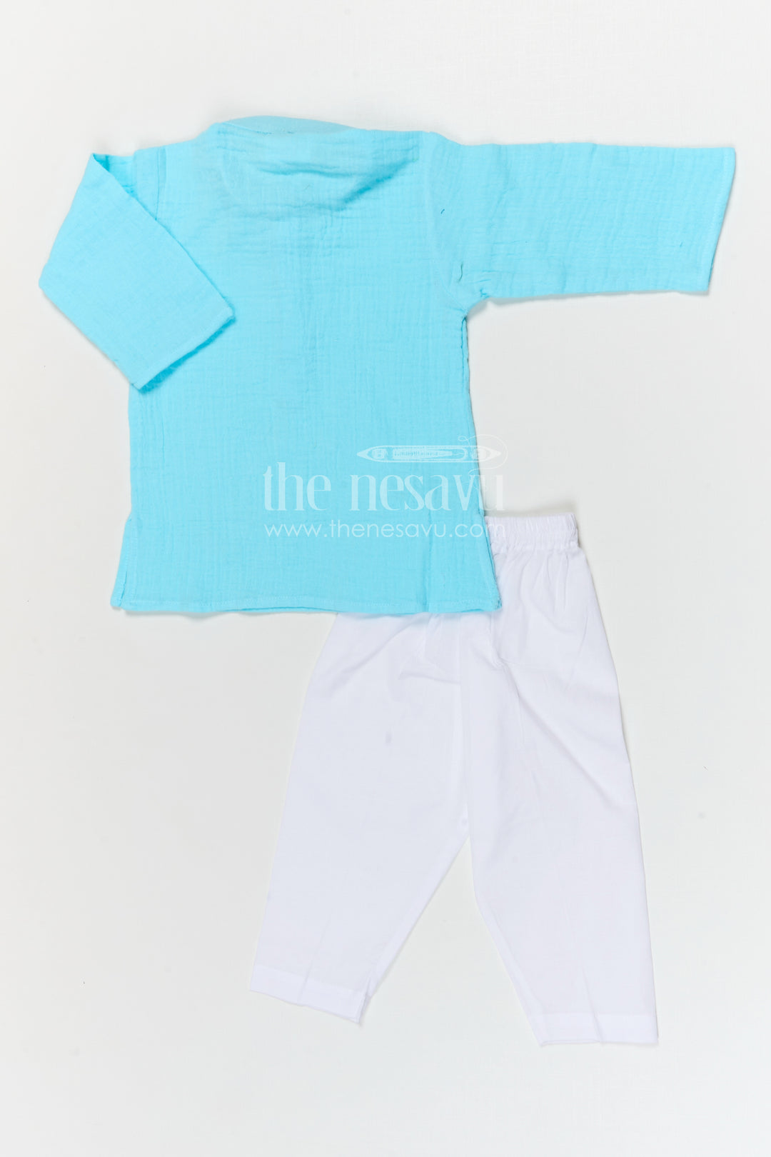 The Nesavu Boys Casual Set Boys Cotton Kurta Set for Casual Outings and Festive Wear Nesavu Nesavu boys muslin cotton kurta set for casual outings and festive family gatherings