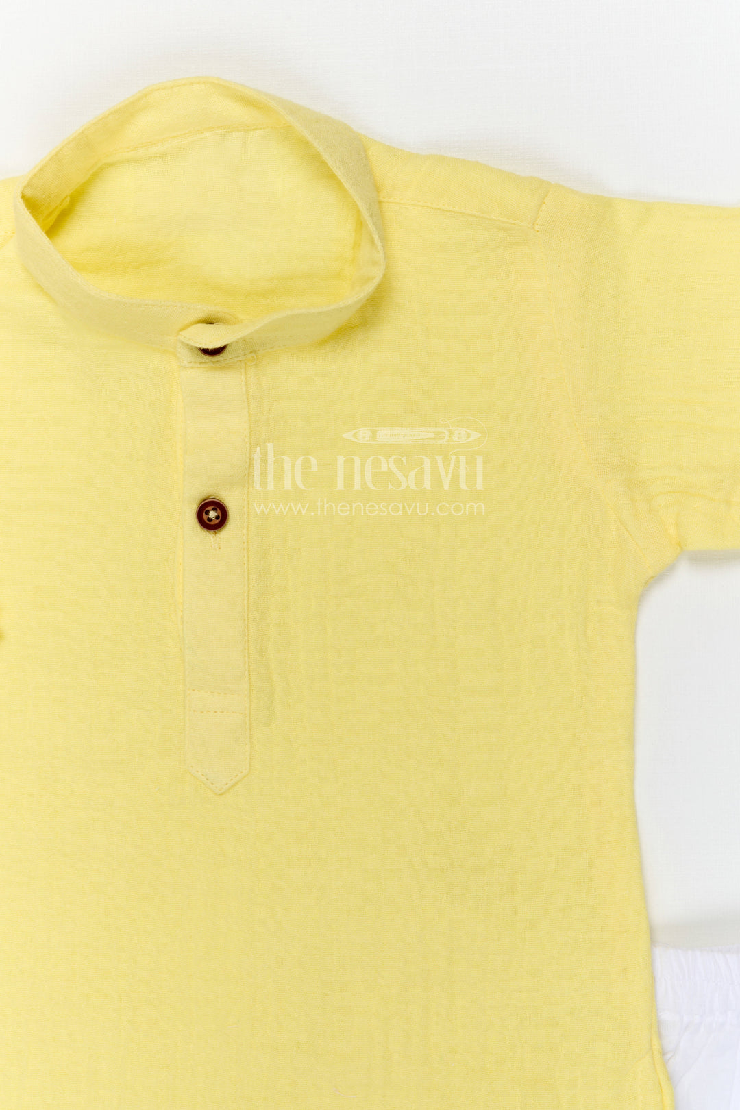 The Nesavu Boys Casual Set Boys Cotton Kurta Set for Festive Outings and Family Visits Nesavu Nesavu boys muslin cotton kurta set for festive outings and traditional family gatherings