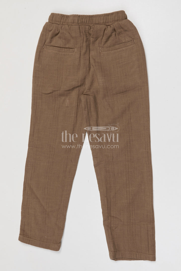 The Nesavu Boys Pant Boys Cotton Pants for Everyday Comfort and Playful Outings Nesavu Nesavu boys muslin cotton pants comfortable everyday casual wear for kids