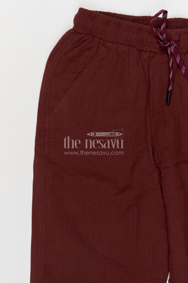 The Nesavu Boys Pant Boys Cotton Pants for Everyday Comfort Nesavu Nesavu boys muslin cotton pants breathable casual everyday wear for kids