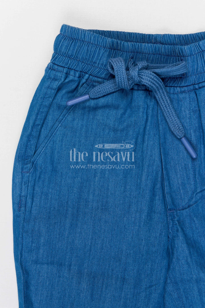 The Nesavu Boys Pant Boys Cotton Pants for School and Everyday Active Wear Nesavu Nesavu boys cotton pants for school and everyday wear breathable kids drawstring waist casual pants