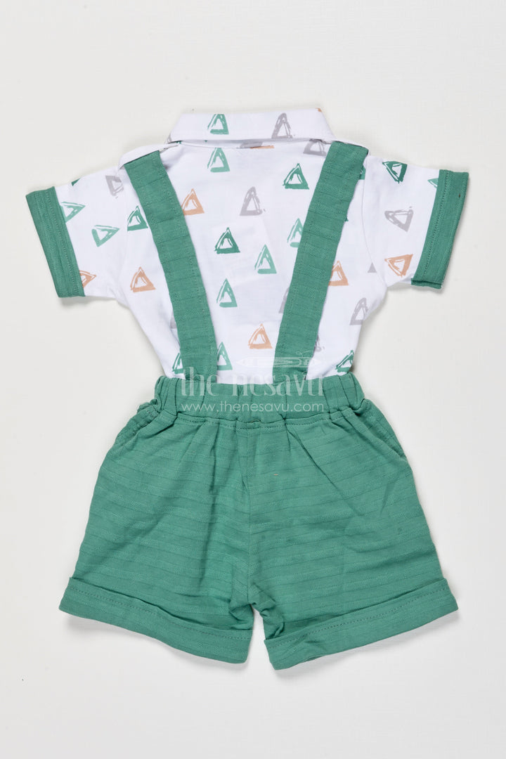 The Nesavu Boys Casual Set Boys Cotton Printed Set for Summer Days and Outdoor Play Nesavu Nesavu boys cotton printed t-shirt shorts set active toddlers summer outdoor fun