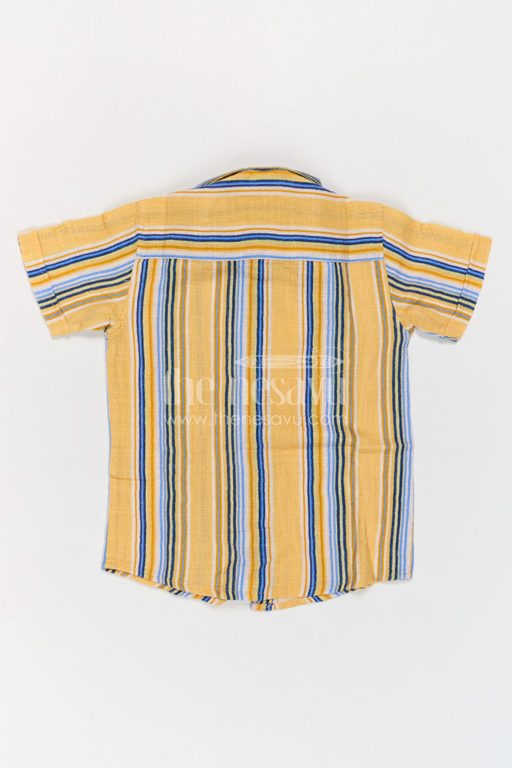 The Nesavu Boys Cotton Shirt Boys Cotton Shirt for Casual Outings and Everyday Wear Nesavu Nesavu Boys Cotton Striped Shirt For Casual Outings Breathable Comfortable Everyday Wear For Kids