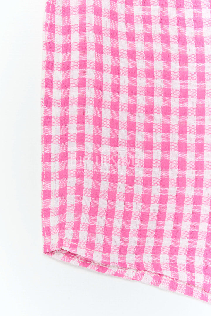 The Nesavu Boys Cotton Shirt Boys Cotton Shirt for Casual Outings and Weekend Wear Nesavu Nesavu Boys Cotton Checked Shirt For Casual Outings And Weekend Wear With Breathable Comfortable Fabric