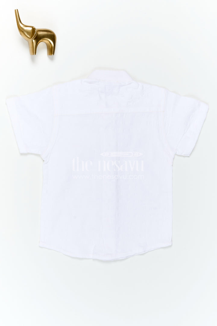 The Nesavu Boys Cotton Shirt Boys Cotton Shirt for Daily Wear and All Day Comfort Nesavu Nesavu Boys Seersucker Cotton Shirt For Daily Wear And Summer Comfort With Breathable Lightweight Fabric