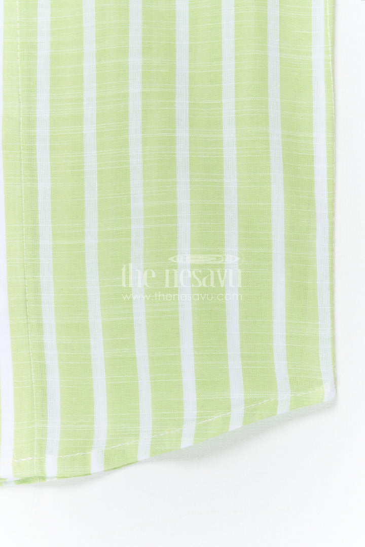 The Nesavu Boys Cotton Shirt Boys Cotton Shirt for Daily Wear and Outdoor Play Nesavu Nesavu Boys Cotton Striped Shirt For Daily Wear And Outdoor Play With Breathable Comfortable Fabric