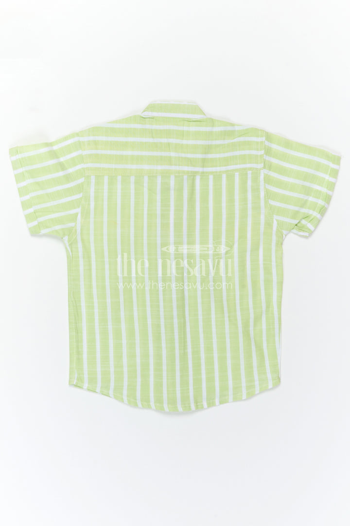 The Nesavu Boys Cotton Shirt Boys Cotton Shirt for Daily Wear and Outdoor Play Nesavu Nesavu Boys Cotton Striped Shirt For Daily Wear And Outdoor Play With Breathable Comfortable Fabric