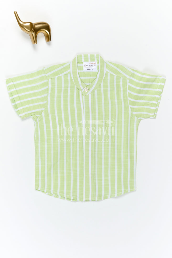 The Nesavu Boys Cotton Shirt Boys Cotton Shirt for Daily Wear and Outdoor Play Nesavu Nesavu Boys Cotton Striped Shirt For Daily Wear And Outdoor Play With Breathable Comfortable Fabric