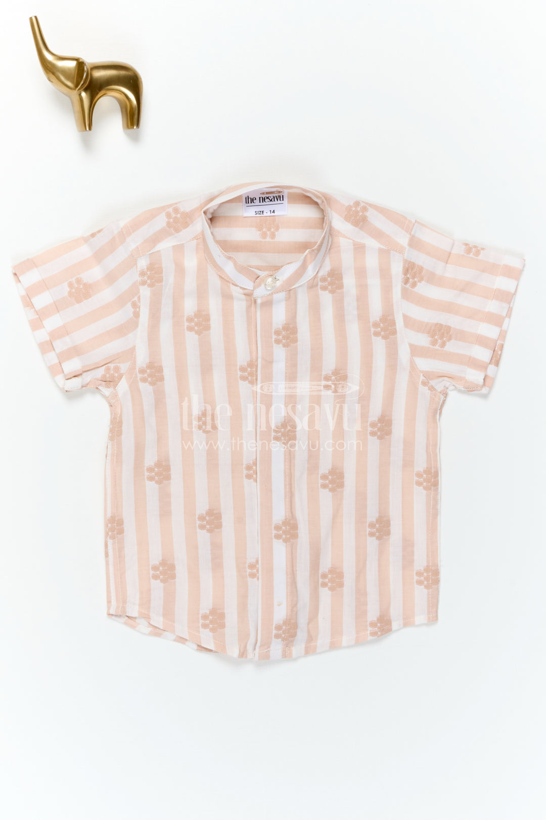 The Nesavu Boys Cotton Shirt Boys Cotton Shirt for Festive Outings and Casual Wear Nesavu Nesavu Boys Cotton Embroidered Shirt For Festive Outings And Smart Casual Wear With Breathable Fabric