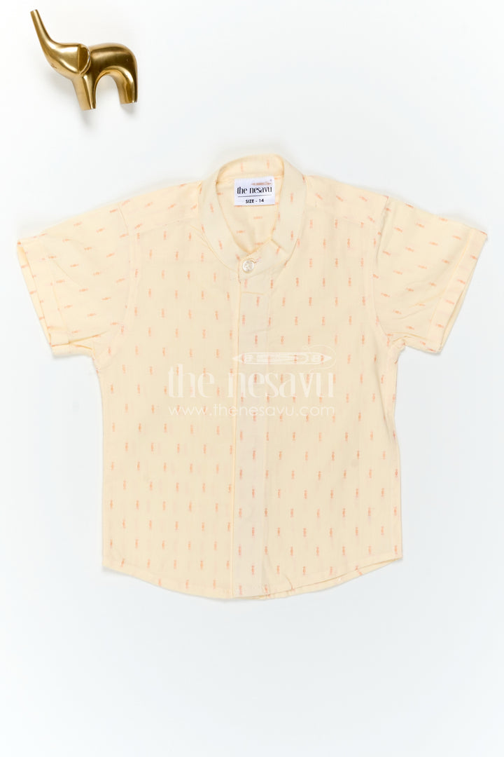The Nesavu Boys Cotton Shirt Boys Cotton Shirt for Festive Outings and Traditional Wear Nesavu Nesavu Boys Cotton Butti Shirt For Festive Outings And Traditional Wear With Breathable Comfortable Fabric
