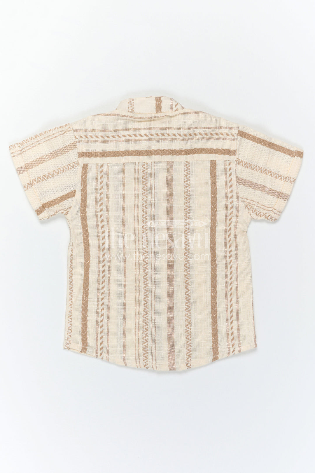 The Nesavu Boys Cotton Shirt Boys Cotton Shirt for Festive Wear and Special Occasional Event Nesavu Nesavu Boys Cotton Jacquard Shirt For Festive Wear And Special Occasions With Breathable Textured Fabric