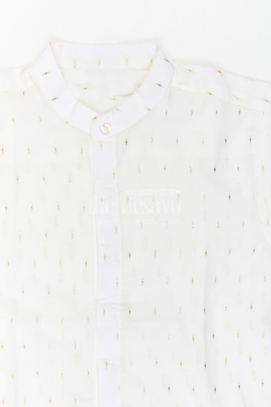 The Nesavu Boys Cotton Shirt Boys Cotton Shirt for Festive Wear and Special Occasions Nesavu Nesavu Boys Cotton Shimmer Butti Shirt For Festive Wear And Special Occasions With Breathable Fabric