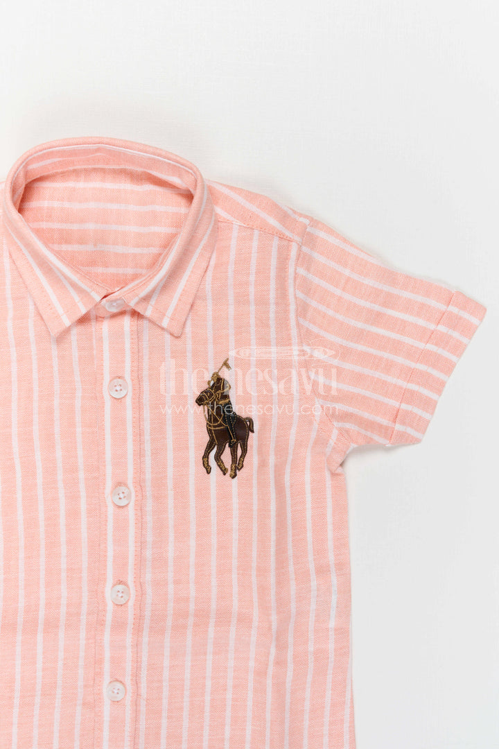 The Nesavu Boys Cotton Shirt Boys Cotton Shirt for Outings and Everyday Wear Nesavu Nesavu Boys Cotton Striped Shirt For Casual Outings Breathable Comfortable Everyday Wear For Kids