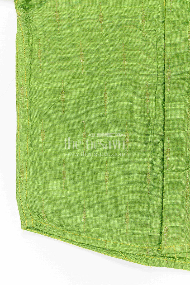 The Nesavu Boys Cotton Shirt Boys Cotton Shirt for School Events and Family Celebrations Nesavu Nesavu Boys Chanderi Cotton Shirt With Jacquard Print For School Events And Celebrations