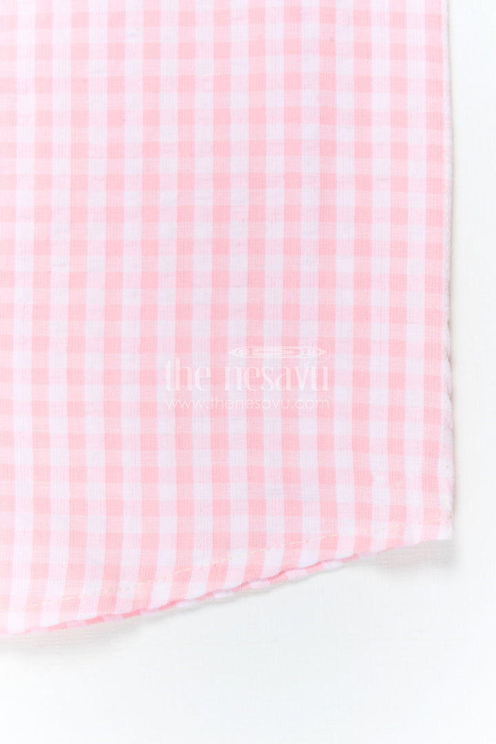 The Nesavu Boys Cotton Shirt Boys Cotton Shirt for Summer Outings and Lightweight Nesavu Nesavu Boys Seersucker Cotton Shirt For Summer Outings And Lightweight Daily Wear With Breathable Fabric