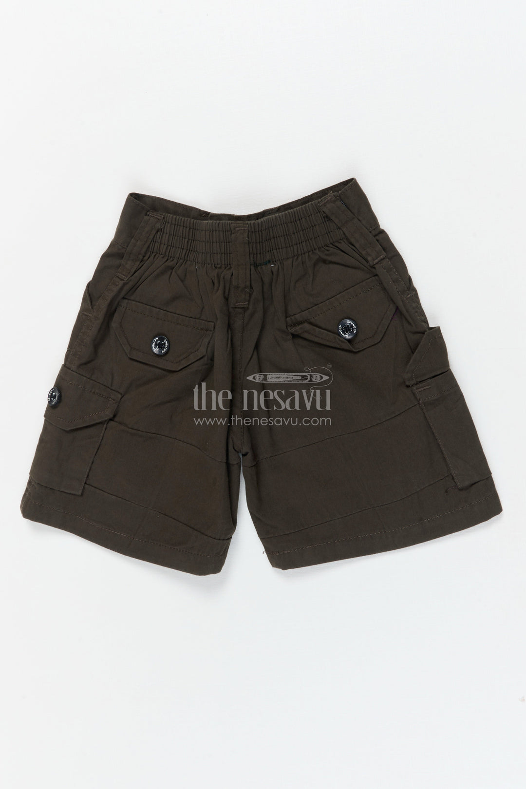 The Nesavu Boys Shorts Boys Cotton Shorts for Everyday Comfort and Movement Nesavu 16 (1Y) / Green / Cotton BWS074F-16 Nesavu boys daily-wear cotton shorts with flap pockets and structured fit for school and beyond