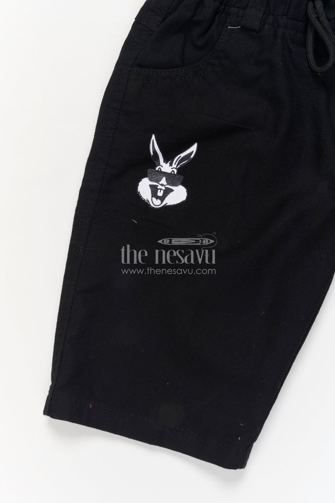 The Nesavu Boys Shorts Boys Cotton Shorts with Elastic Waist and Animated Graphic Print Nesavu Boys casual cotton shorts with fun print and drawstring waistband
