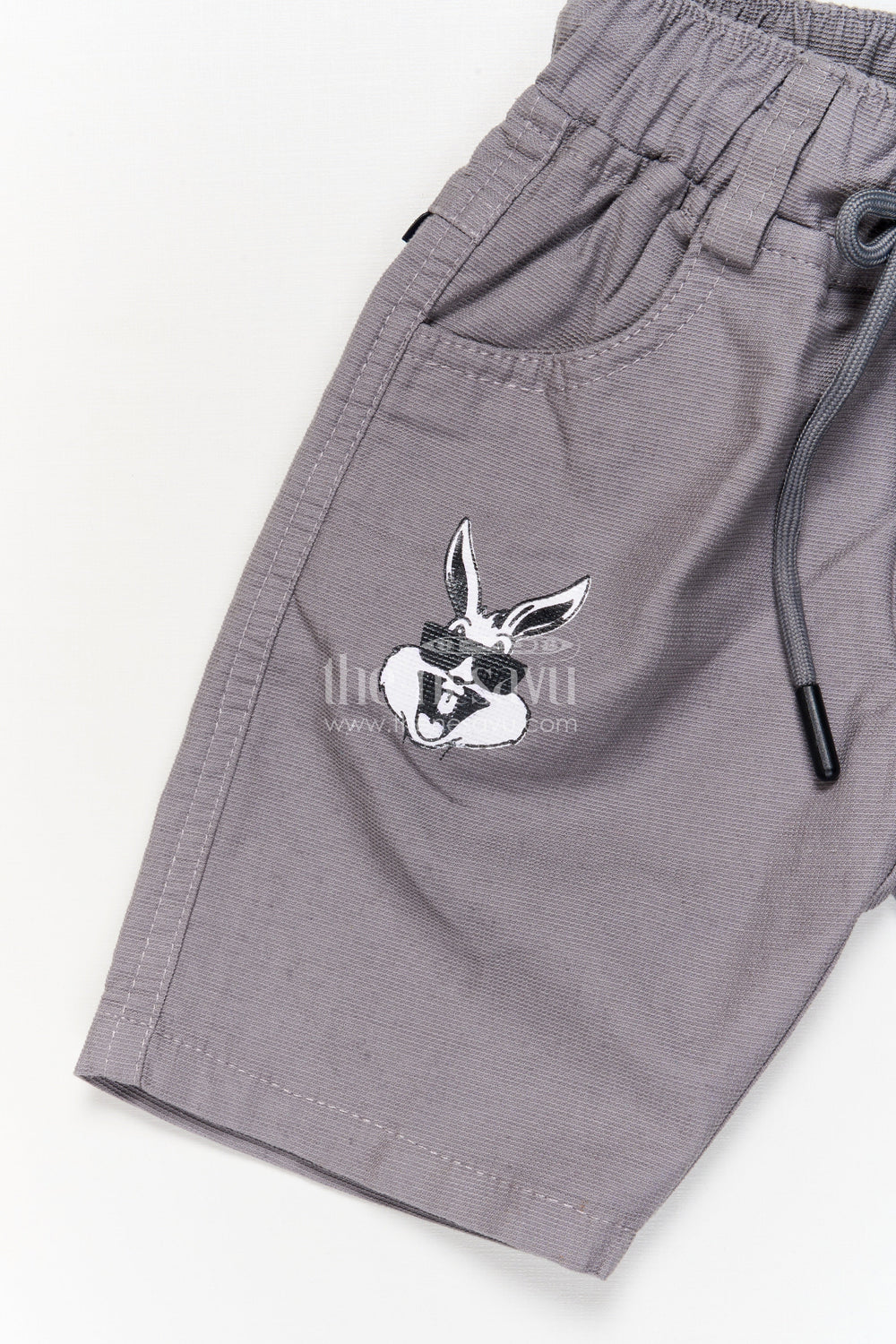 The Nesavu Boys Shorts Boys Cotton Shorts with Fun Cartoon Graphic and Drawstring Waist Nesavu Boys casual cotton shorts with cartoon print and adjustable drawstring waist