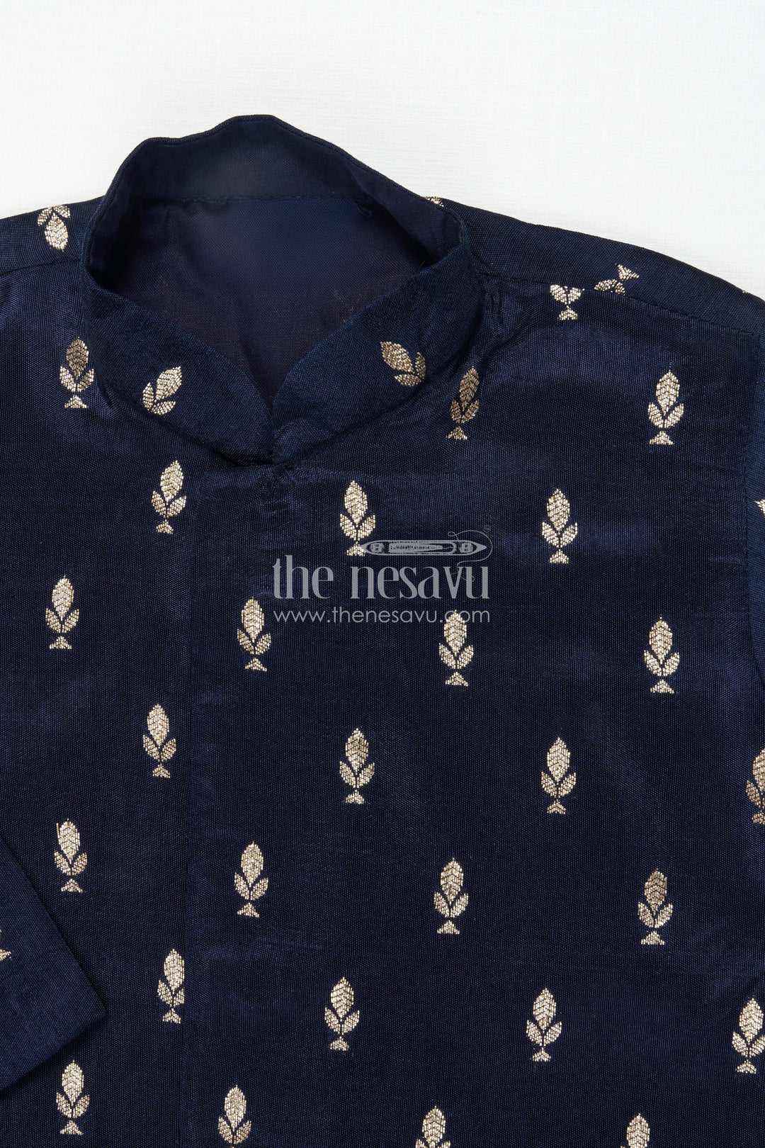 The Nesavu Boys Dothi Set Boys Dhoti Kurta Set for Festive Celebrations and Traditional Functions Nesavu Nesavu boys silk blend dhoti kurta embroidered detailing festive functions rituals
