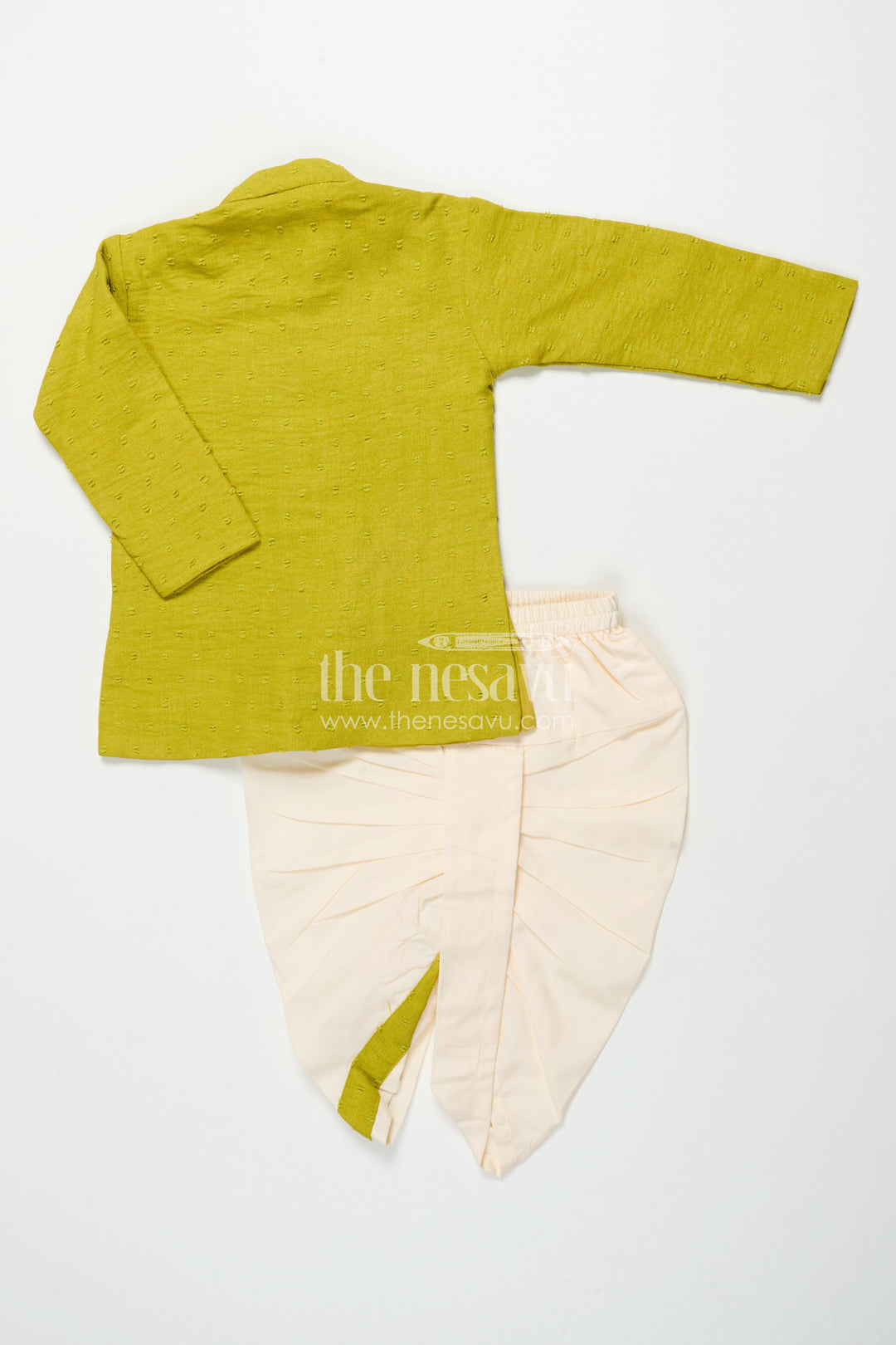 The Nesavu Boys Dothi Set Boys Dhoti Kurta Set for Temple Visits and Ethnic School Days Nesavu Nesavu boys cotton dhoti kurta set pujas rituals cultural school functions