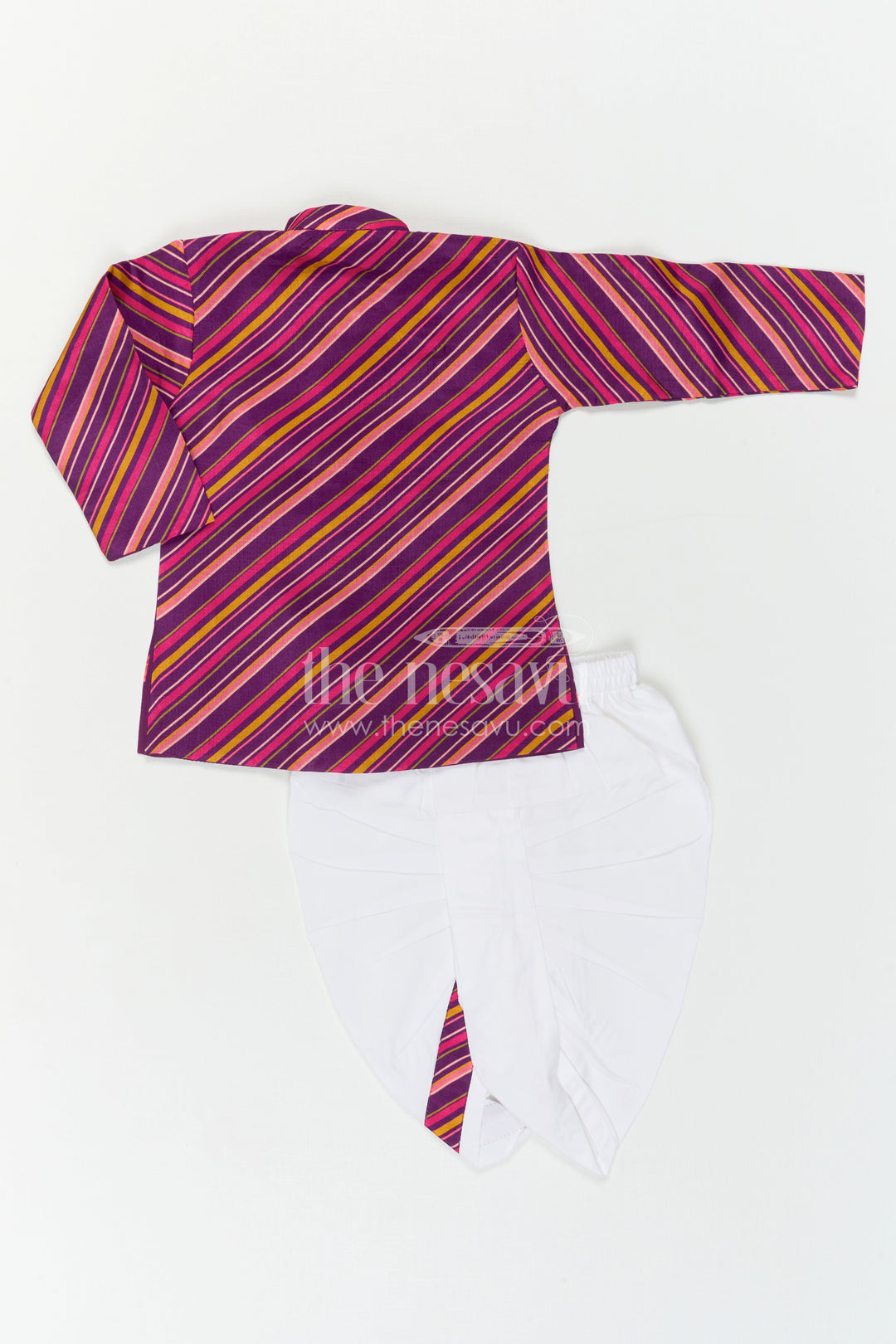 The Nesavu Boys Dothi Set Boys Dhoti Set for Ethnic Day and Festive School Celebrations Nesavu Nesavu Boys Dhoti Set For Ethnic Day And Festive Wear With Digital Print Top And Comfortable Fit