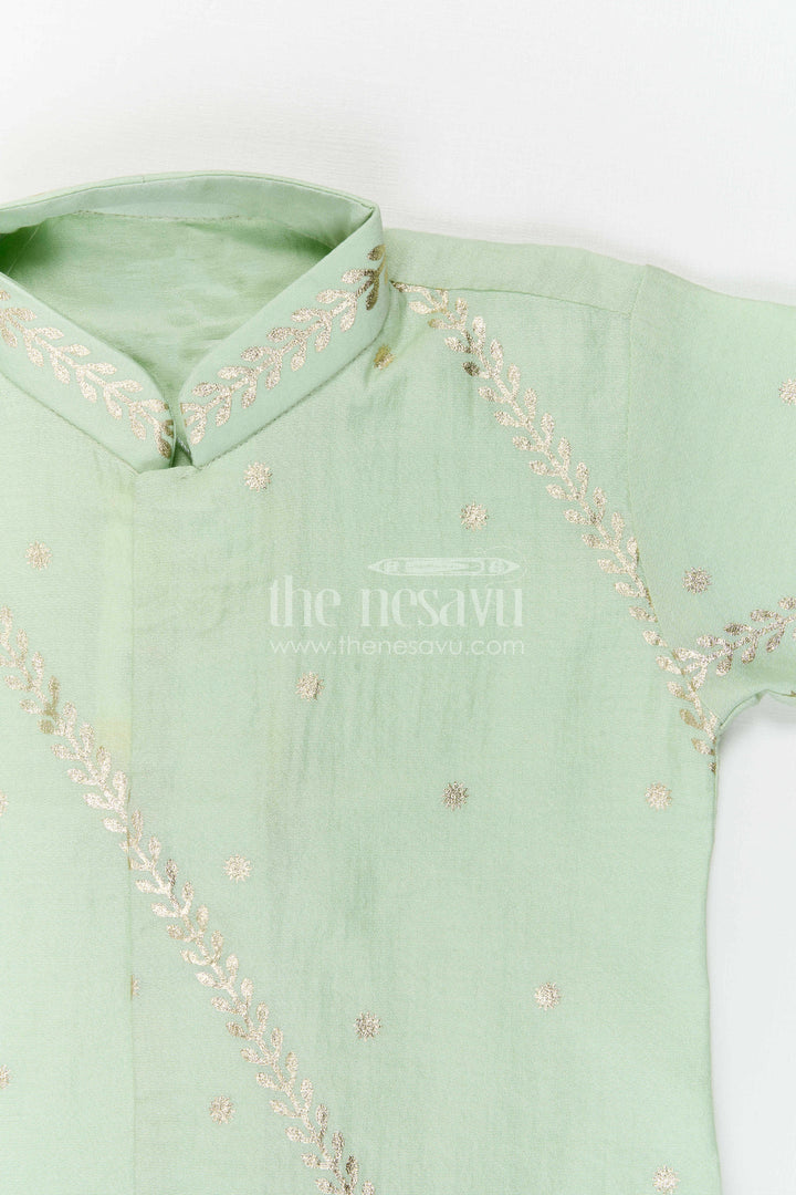 The Nesavu Boys Dothi Set Boys Dhoti Set for Ethnic Day and Traditional School Events Nesavu Nesavu Boys Dhoti Set For Ethnic Day With Zari Design Top And Comfortable Traditional Outfit